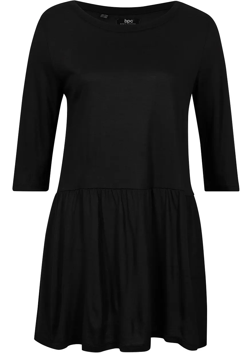 Longshirt aus Viskose mit Volant