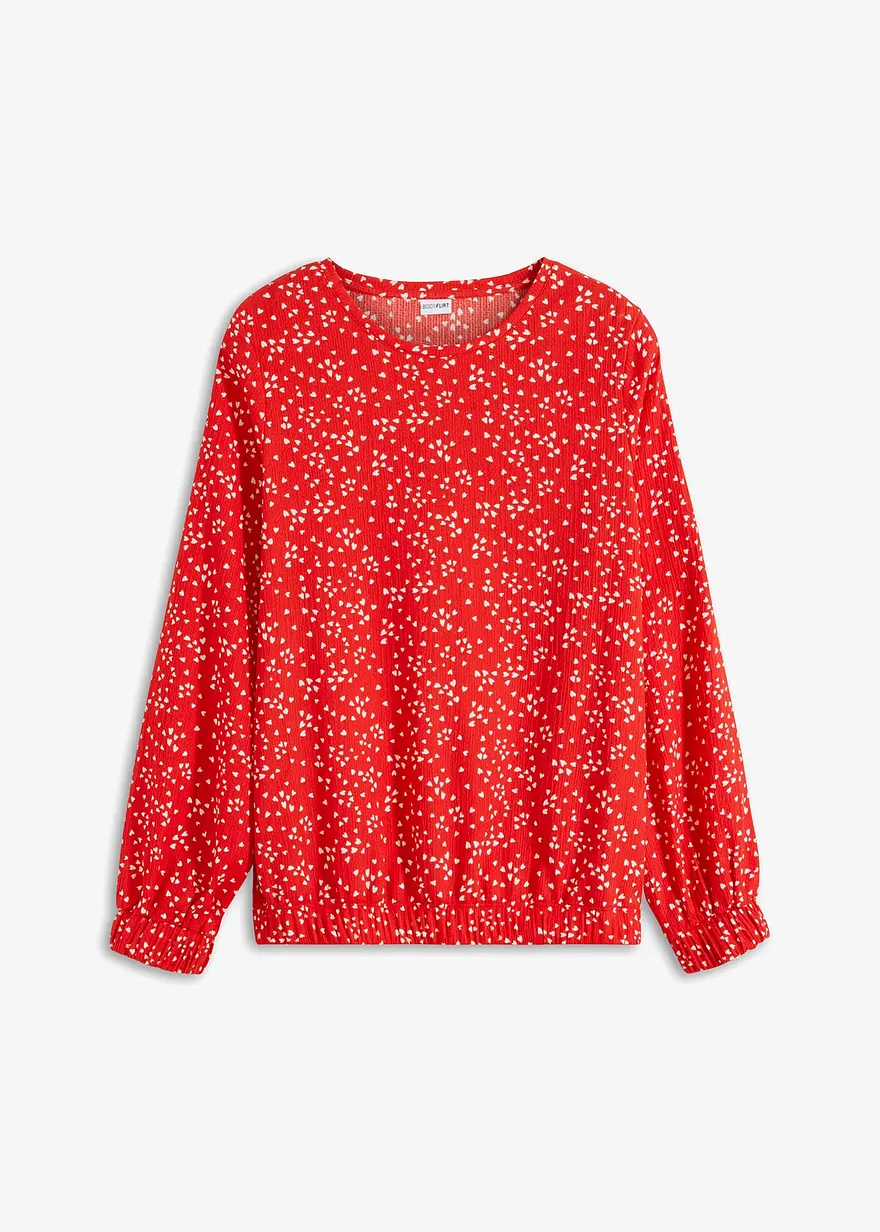 Langarmshirt aus Jerseycrepe