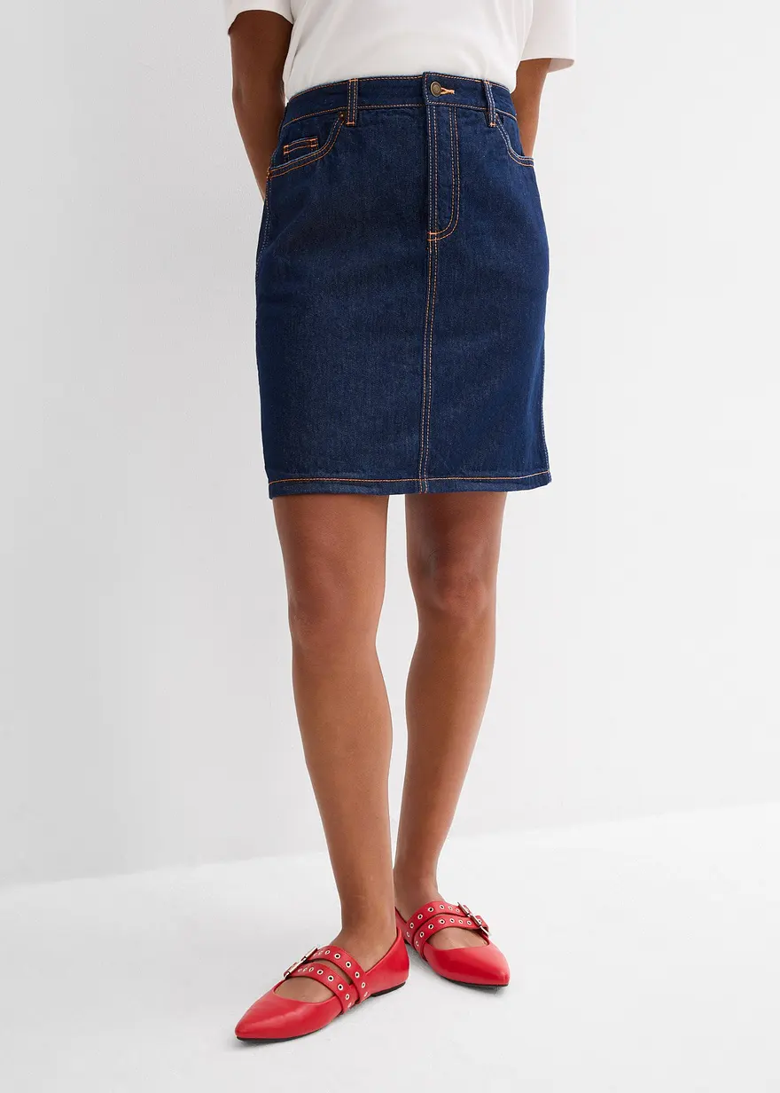 Jeansrock Mid Waist, Low Stretch