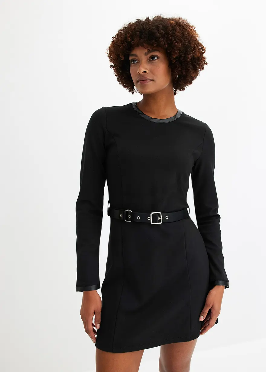 Minikleid mit Nieten-Gürtel