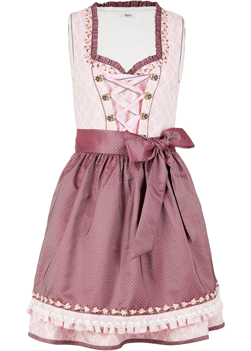 Dirndl mit Schürze, kniefrei (2-tlg. Set)