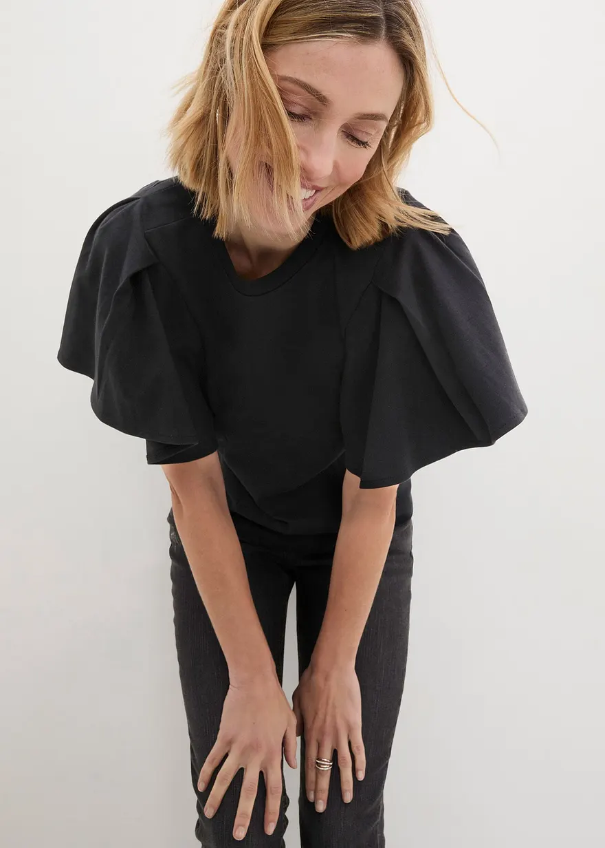 Shirt mit Cape-Sleeves