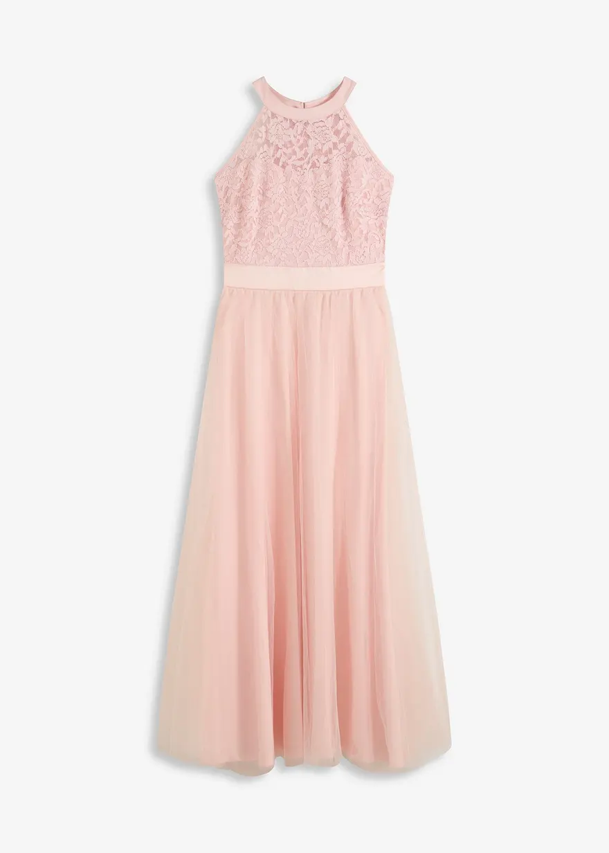 Maxikleid mit Spitze und Tüll-Rock