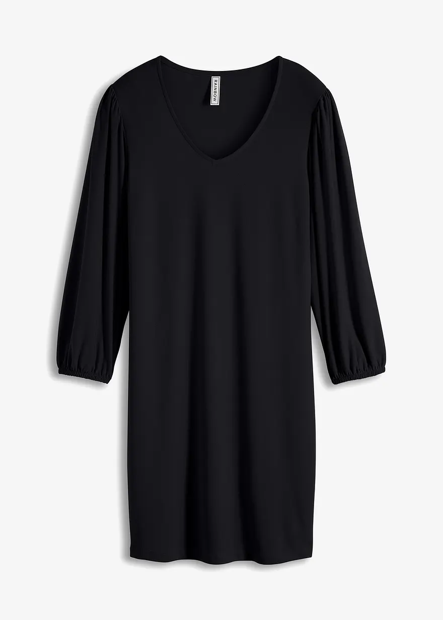 Jerseykleid mit Volumenärmeln