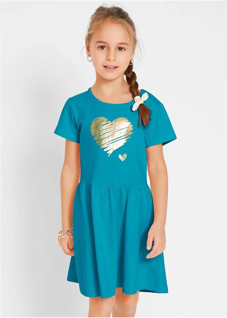 Jerseykleid aus reiner Bio-Baumwolle (2er Pack)