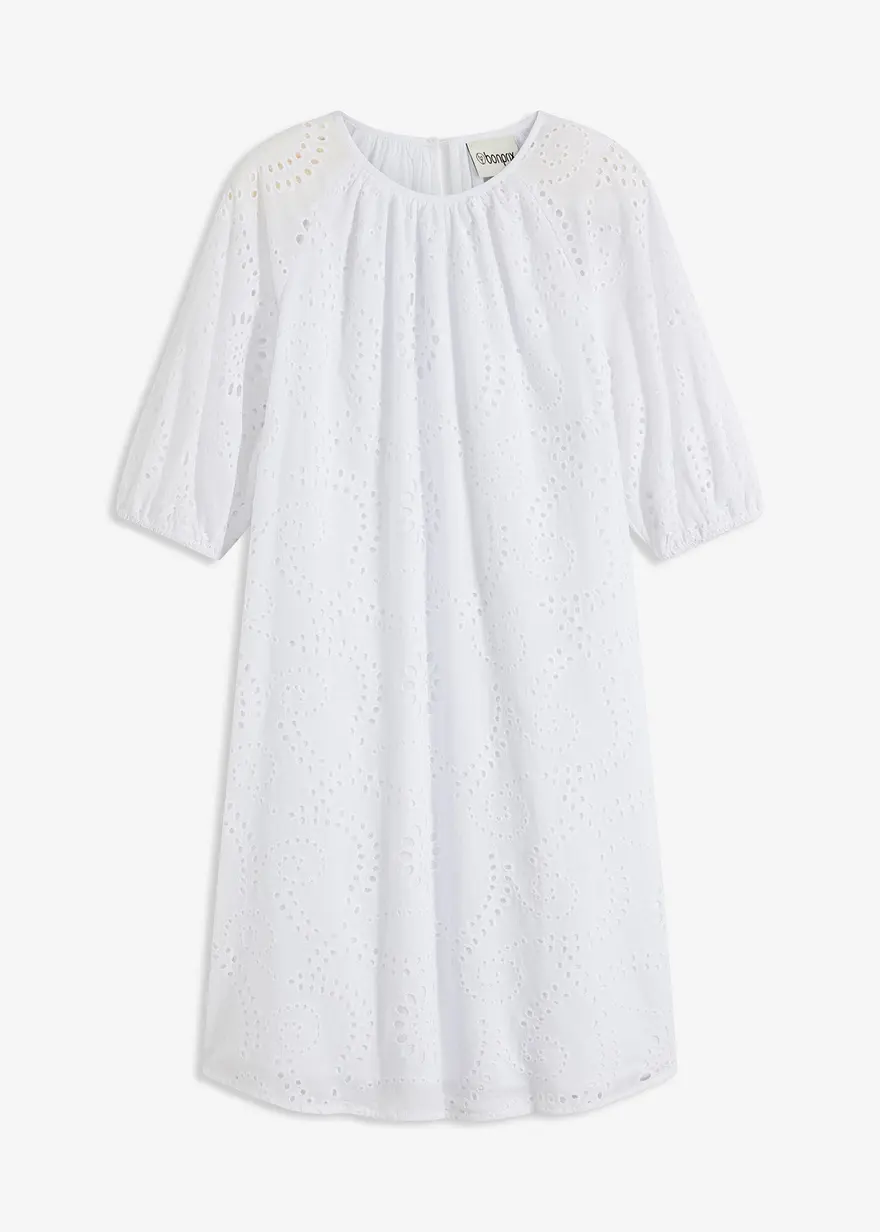 Kleid mit Lochstickerei
