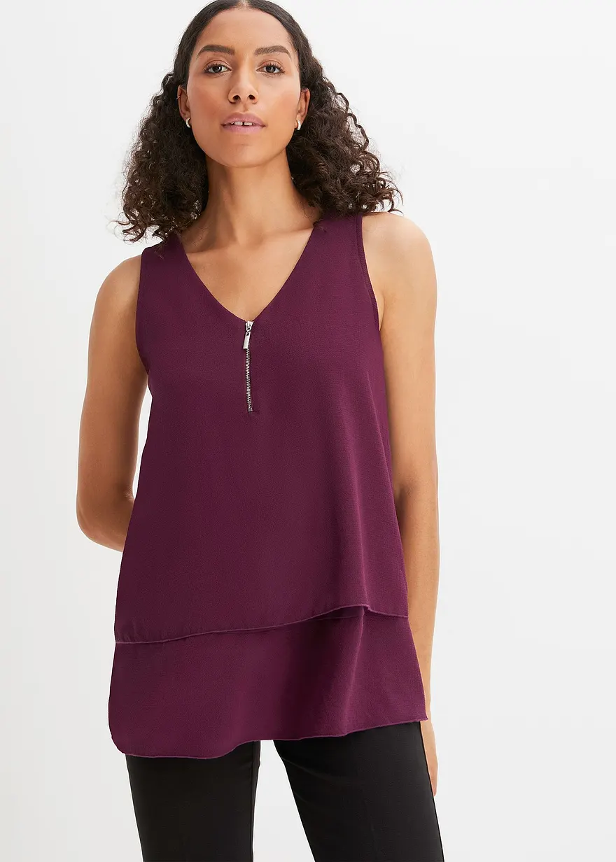 Top mit Zipper aus nachhaltige Viskose