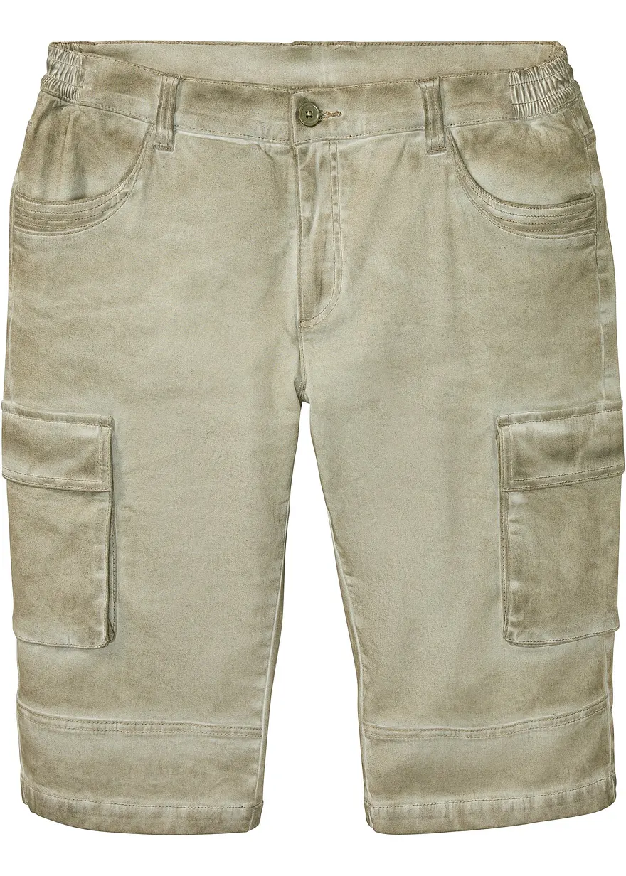 Cargo-Long-Stretch-Bermuda mit Komfortschnitt, Regular Fit