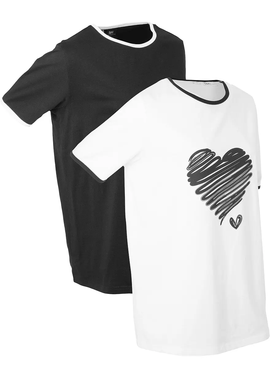 Longshirt 2er Pack, kurzarm