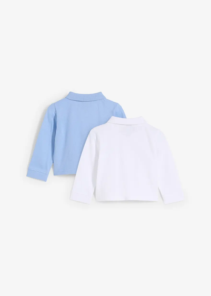Pique-Poloshirt aus reiner Baumwolle (2er Pack)