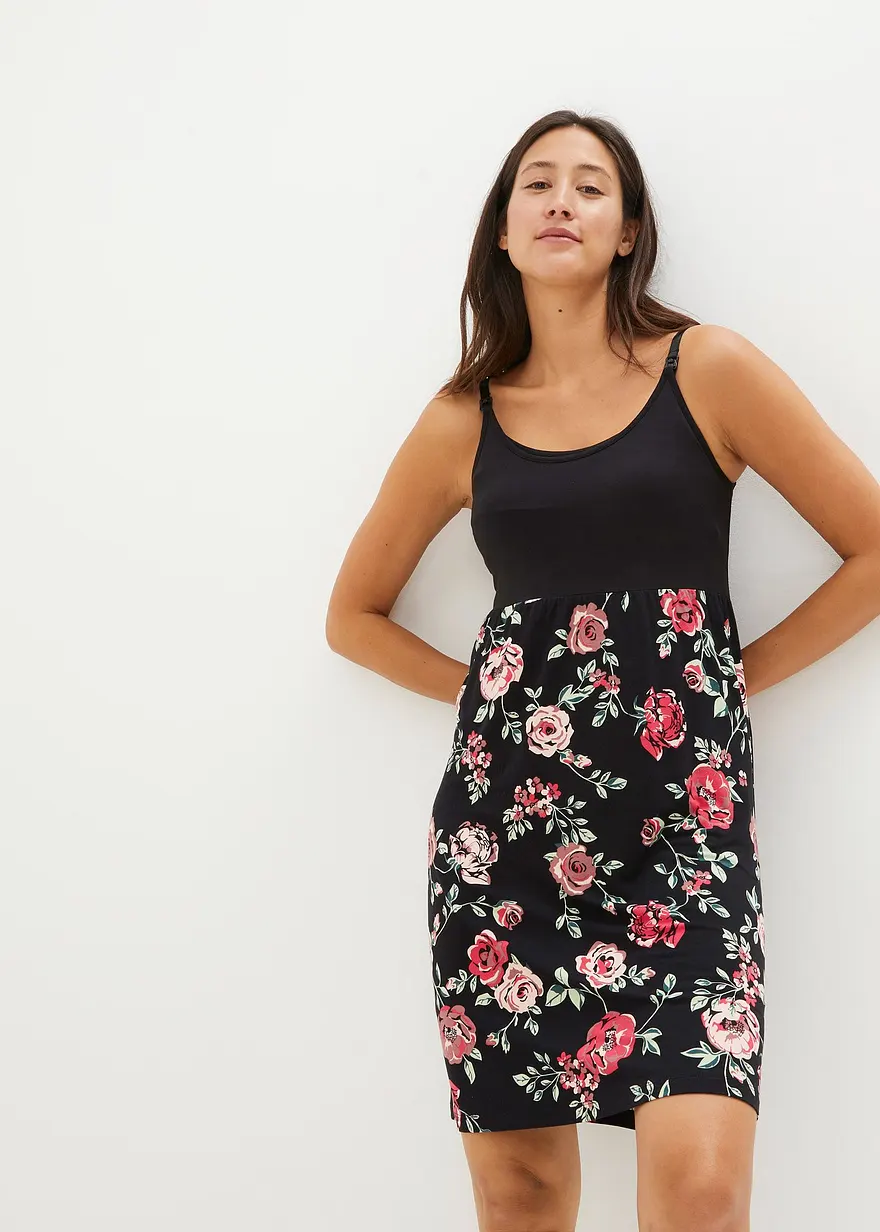 2-in-1 Umstands-und Stillkleid aus Viskose