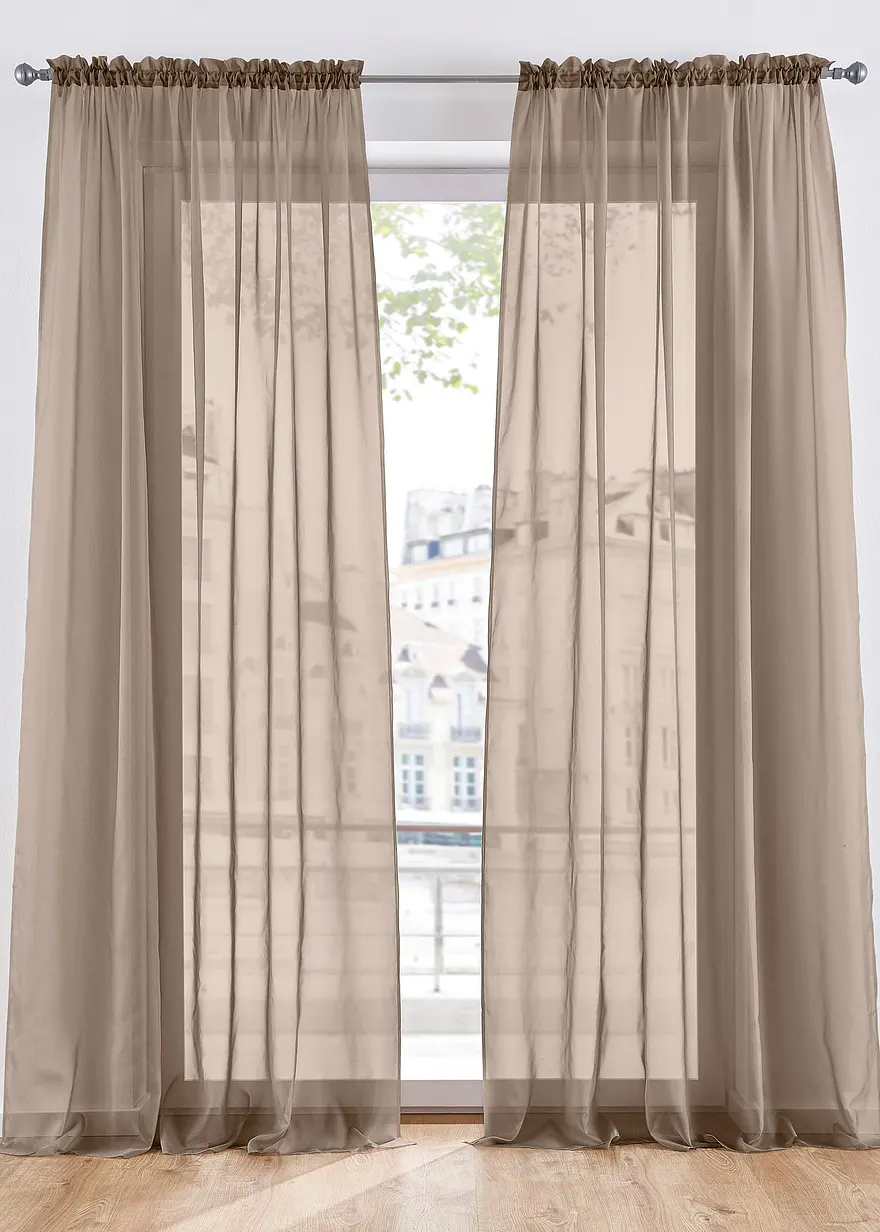 Gardinen aus leichtem Voile (2er Pack)