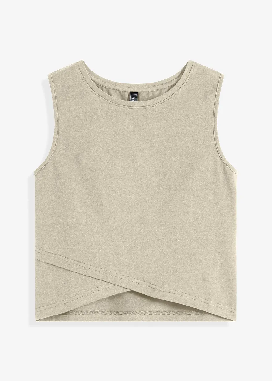 Cropped Top aus weichem Baumwoll-Mix