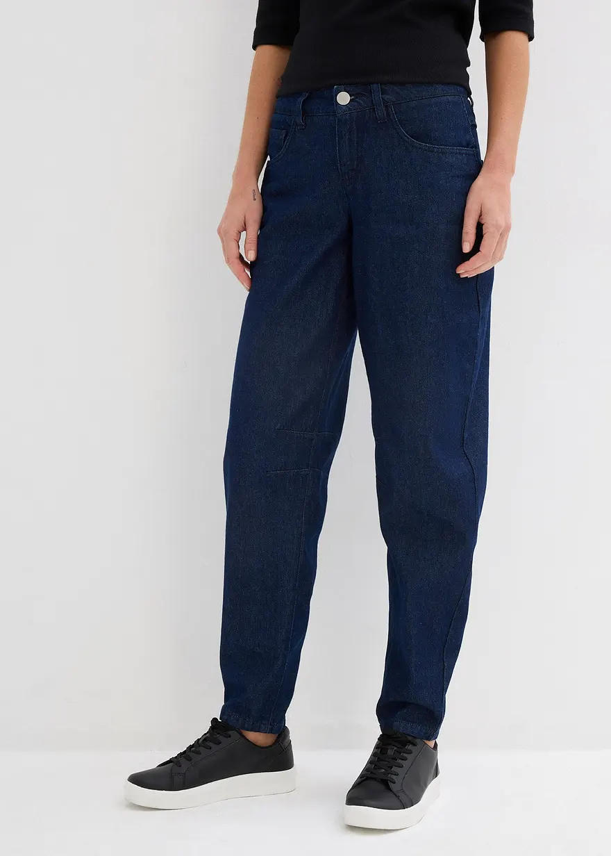 Barrel-Jeans Mid Waist, Low Stretch Bio-Baumwolle