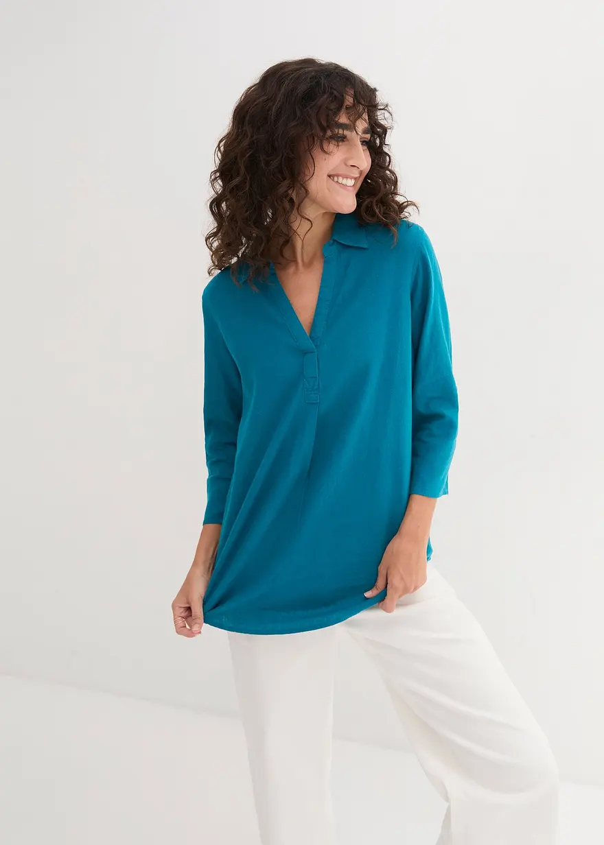 Leinen-Bluse, 3/4-Arm