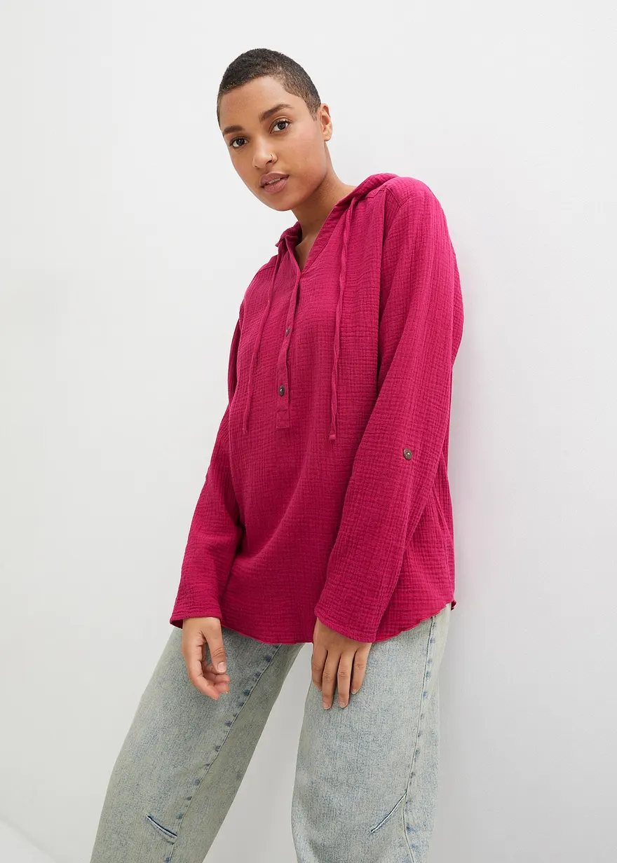 Musselin-Bluse aus reiner Baumwolle