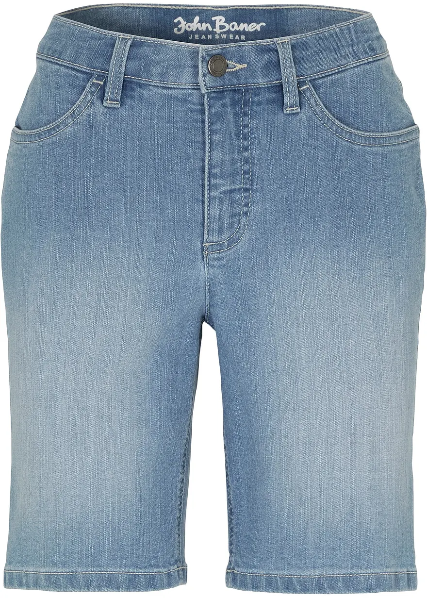 Straight Jeans Bermuda Mid Waist
