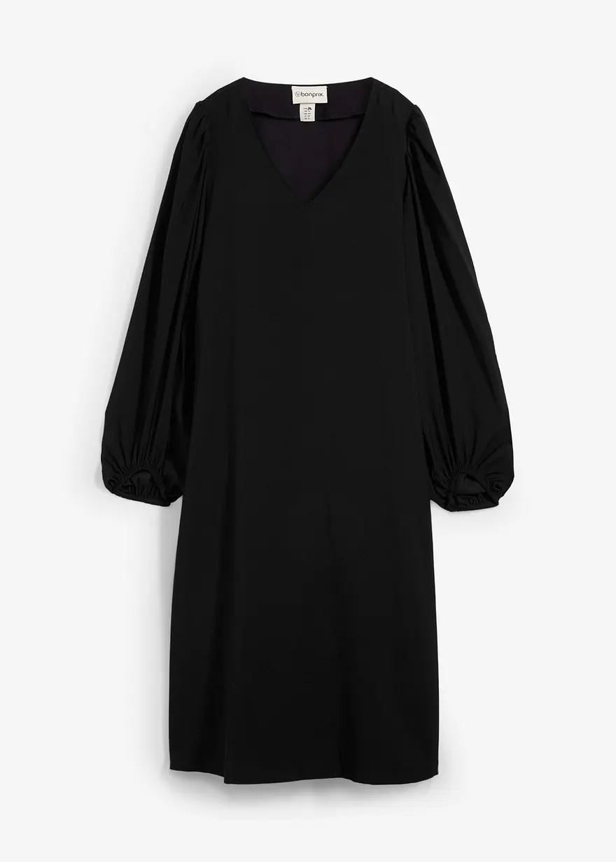 Midikleid aus fließendem Viskose-Mix
