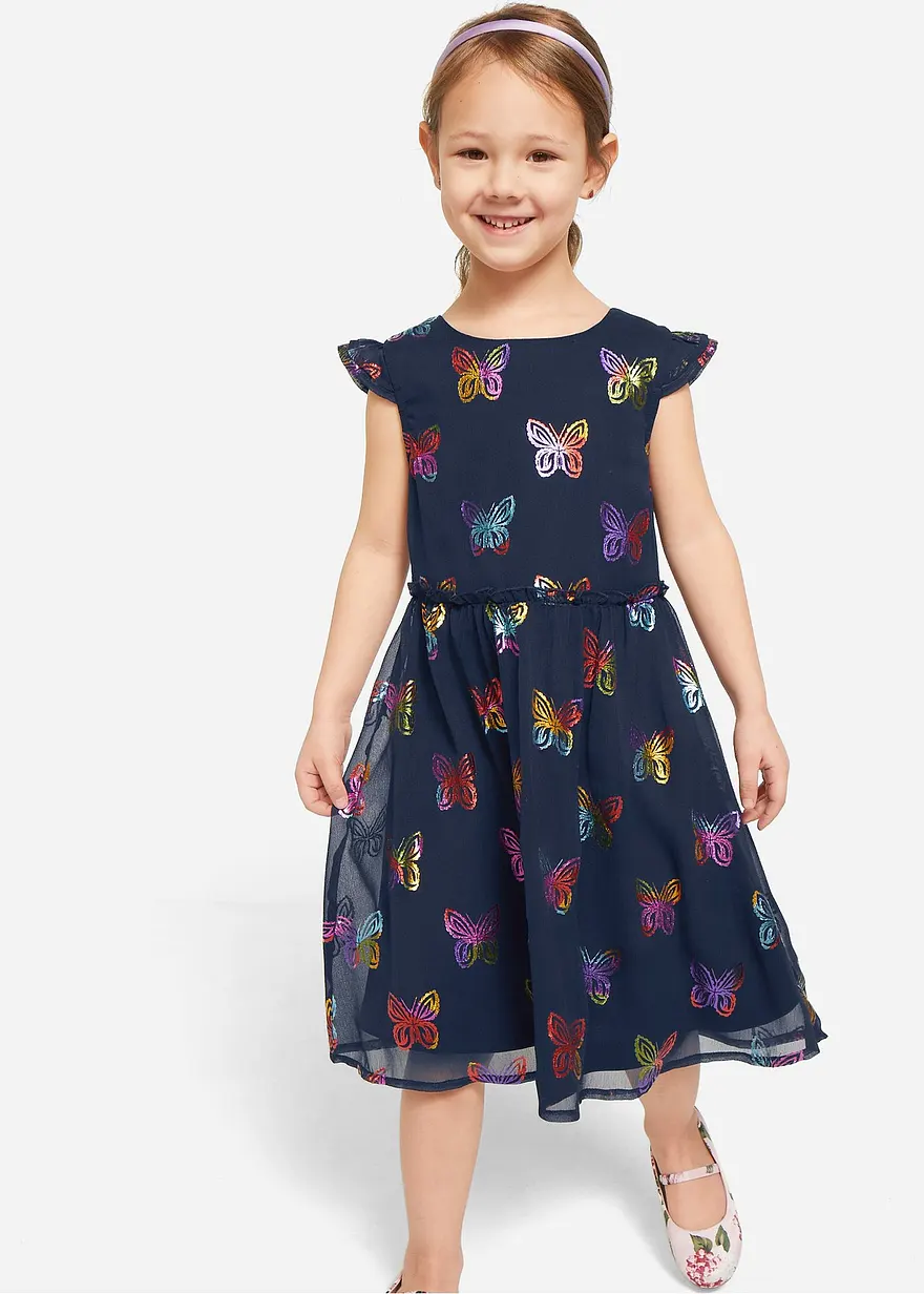 Chiffonkleid in A-Linie