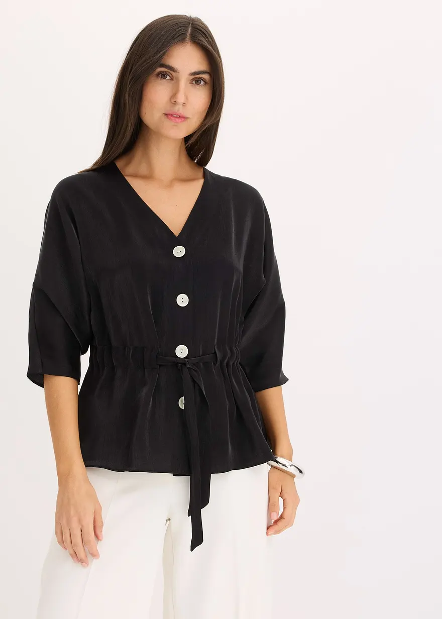 Bluse mit Bindeband