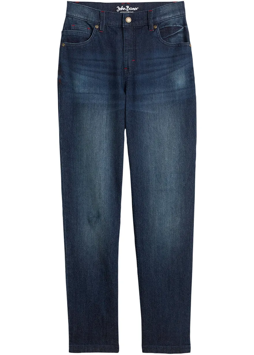 Loose-Fit-Jeans mit Stretchanteil, Straight