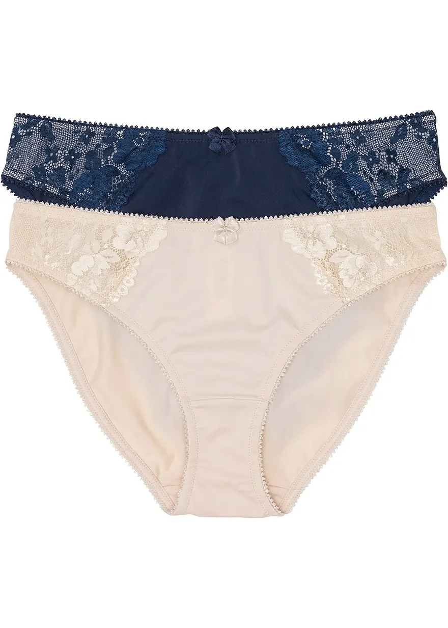 Slip mit zarter Spitze (2er Pack)
