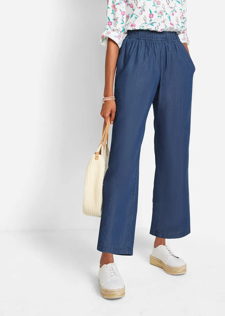 Wide-Leg-Jeans, High Waist, Bequembund