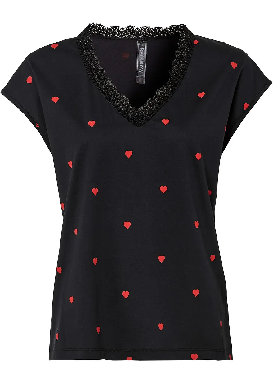Bedrucktes Shirt aus reiner Baumwolle