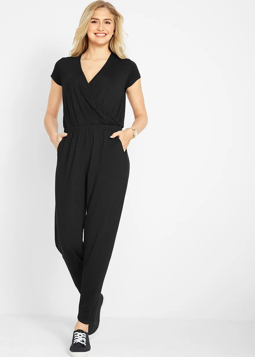 Jersey-Jumpsuit aus Viskose-Mix
