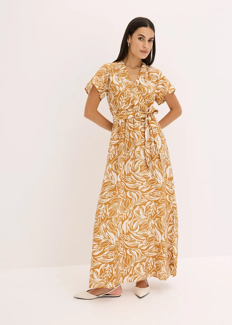 bedrucktes Maxikleid aus Viskose-Mix