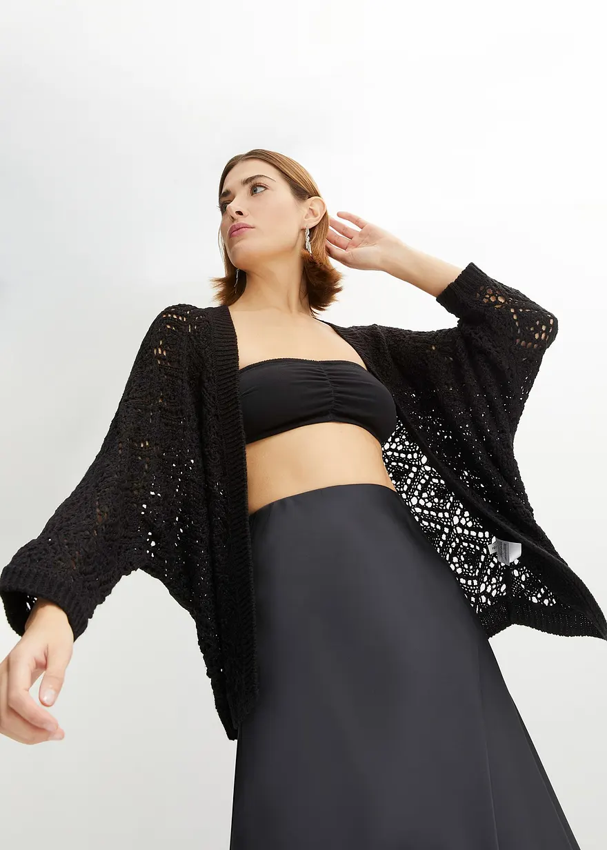 Ajour-Strickjacke