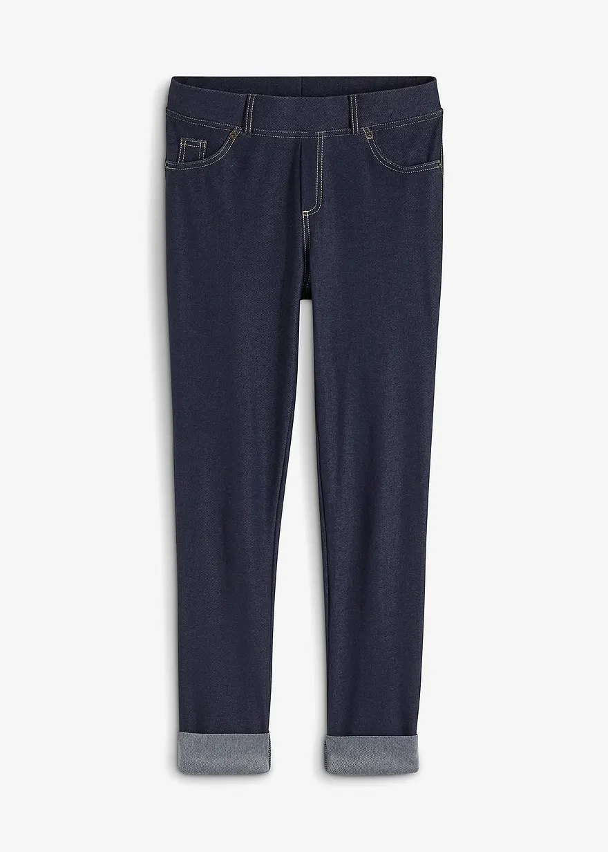 Leggings in Jeansoptik aus Baumwoll-Mix