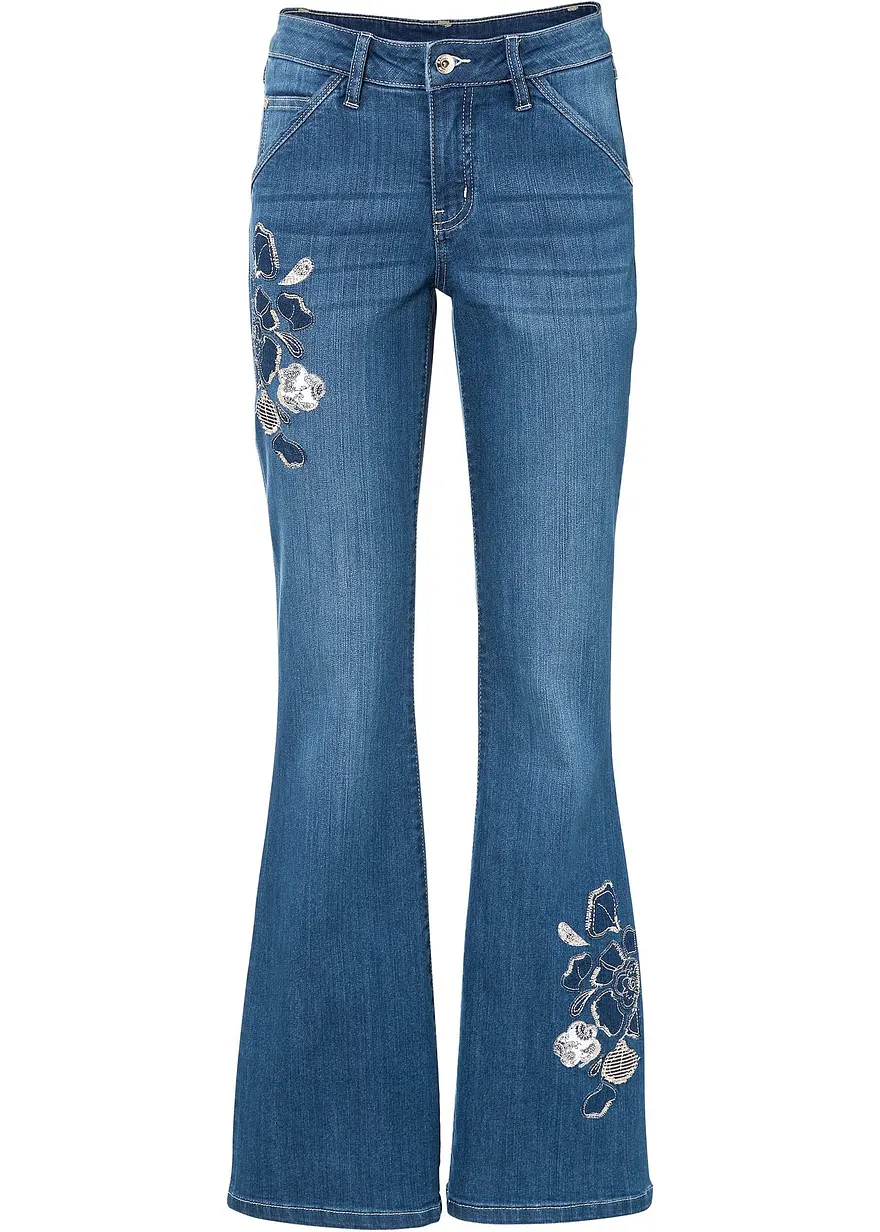 Flared Jeans Mid Waist, Stretch