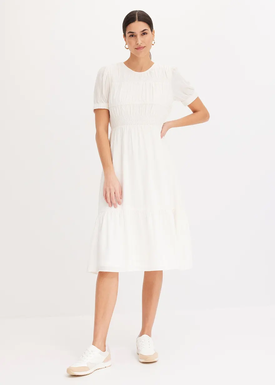 Midikleid aus softem Viskose-Mix