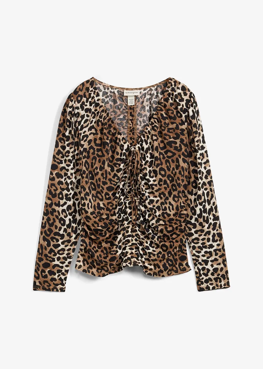 Langarmshirt mit Raff-Details