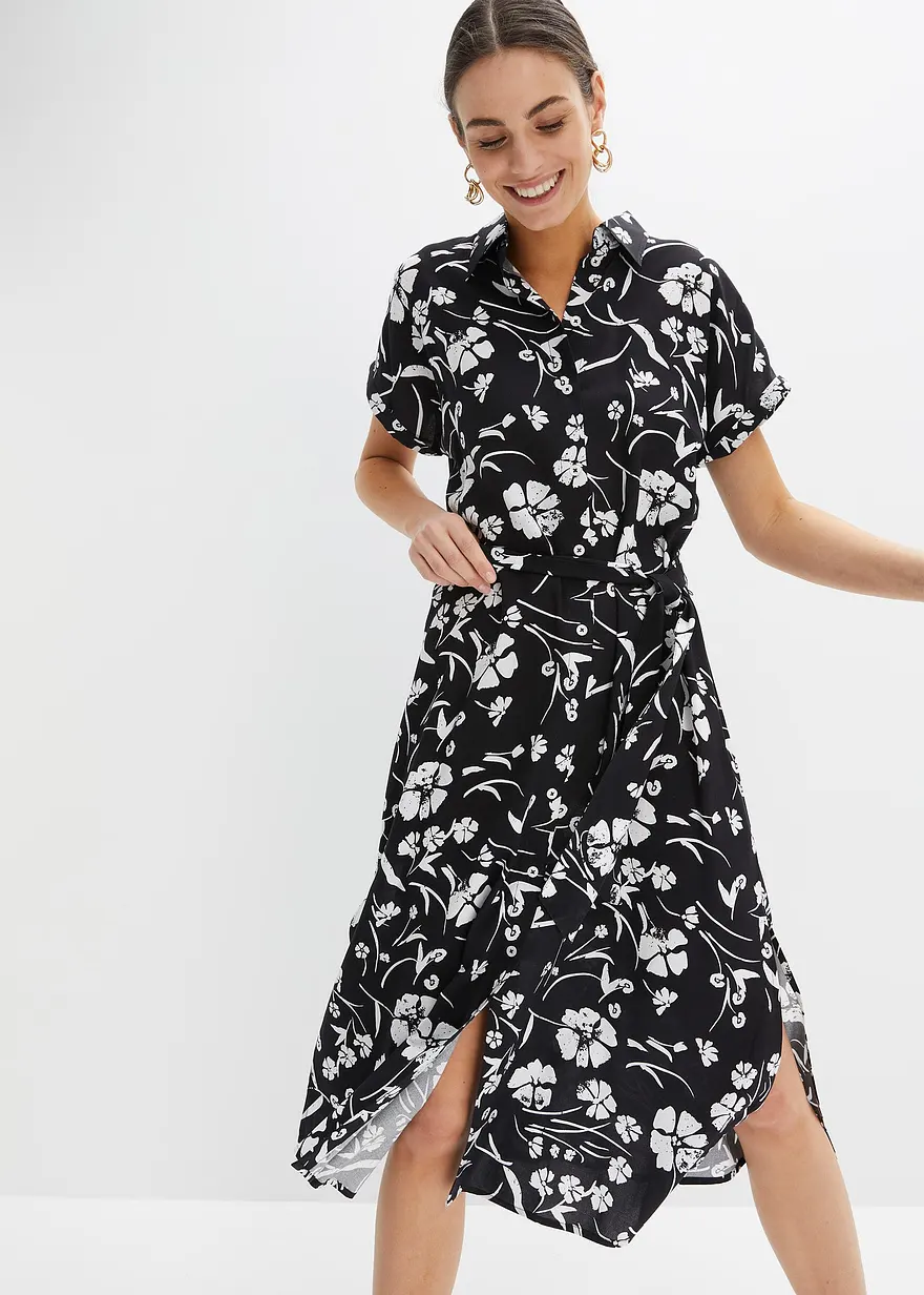 bedrucktes Blusenkleid