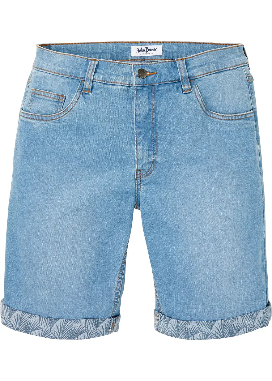 Stretch-Jeans-Bermuda, Regular Fit