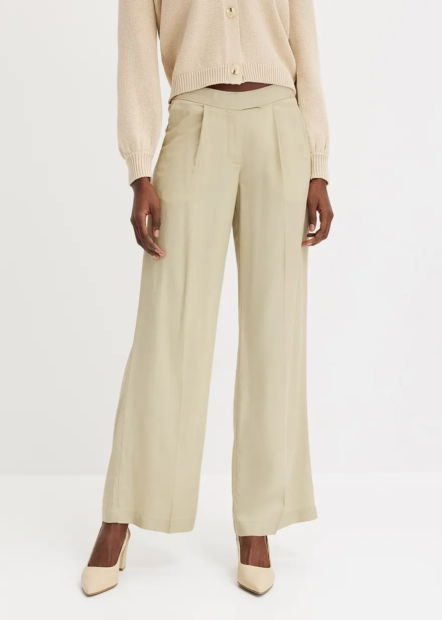 Lyocell Hose mit Bundfalten