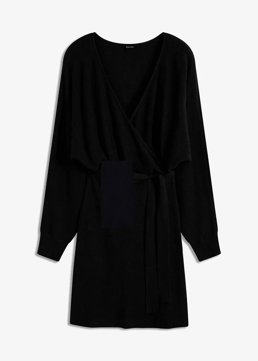 Strickkleid mit V-Ausschnitt