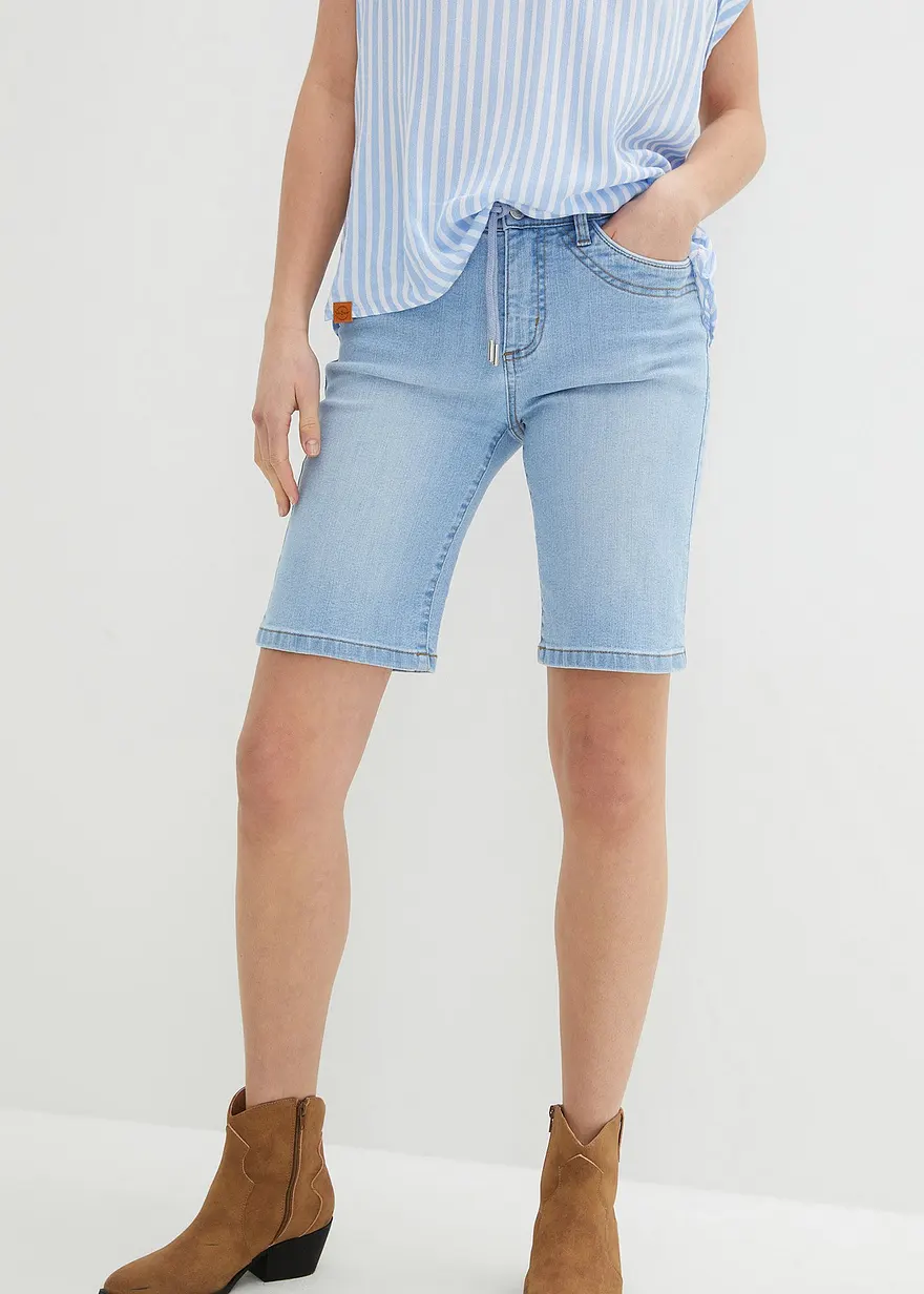 Jeans Bermuda Slim Fit Mid Waist