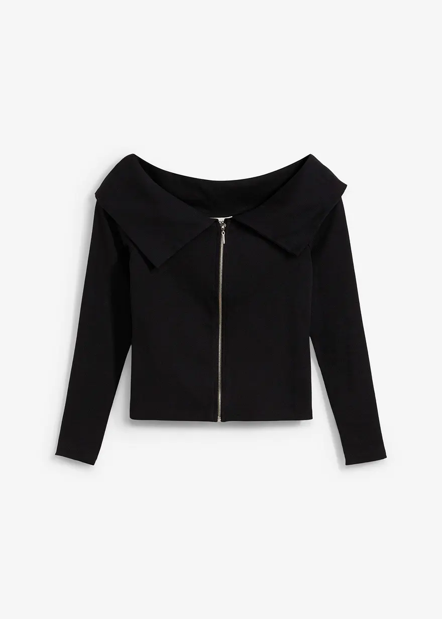 Geripptes Carmenshirt