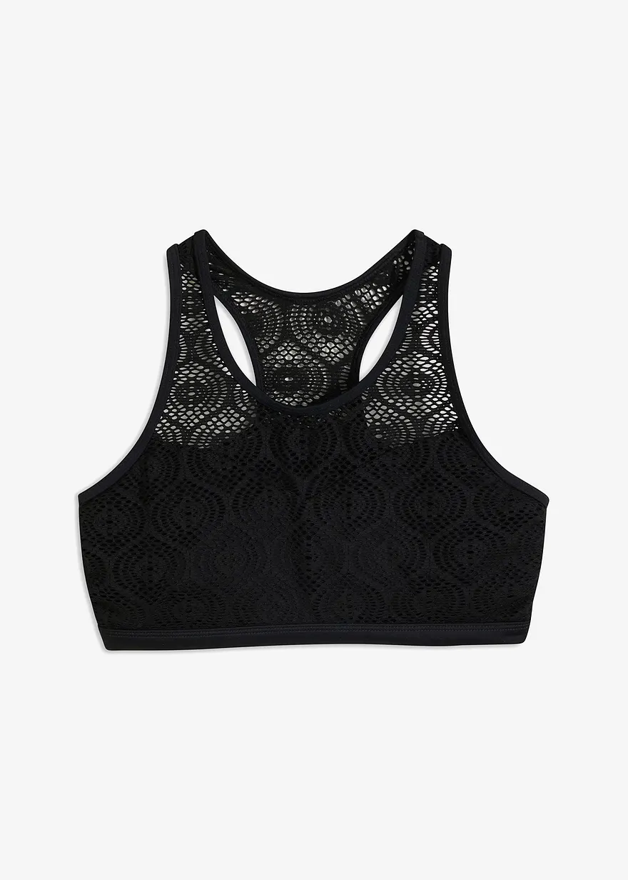Bustier-Bikinioberteil mit Spitze