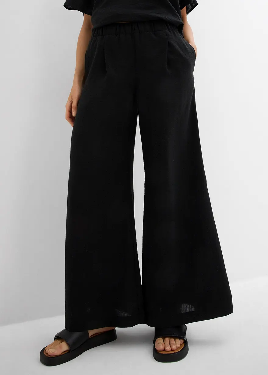 Palazzo-Hose mit Bundfalten