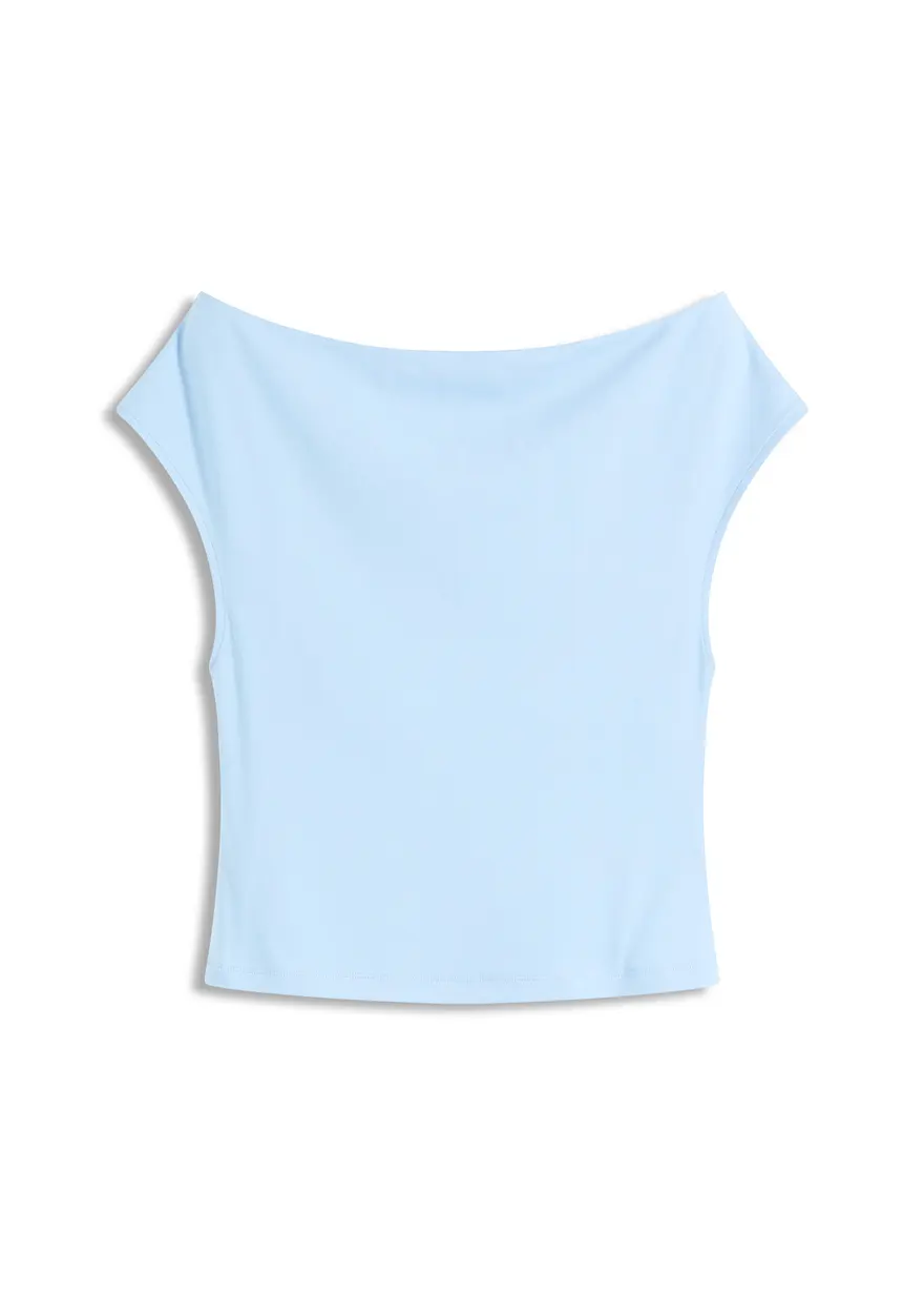 Off-Shoulder-Shirt aus reiner Bio-Baumwolle