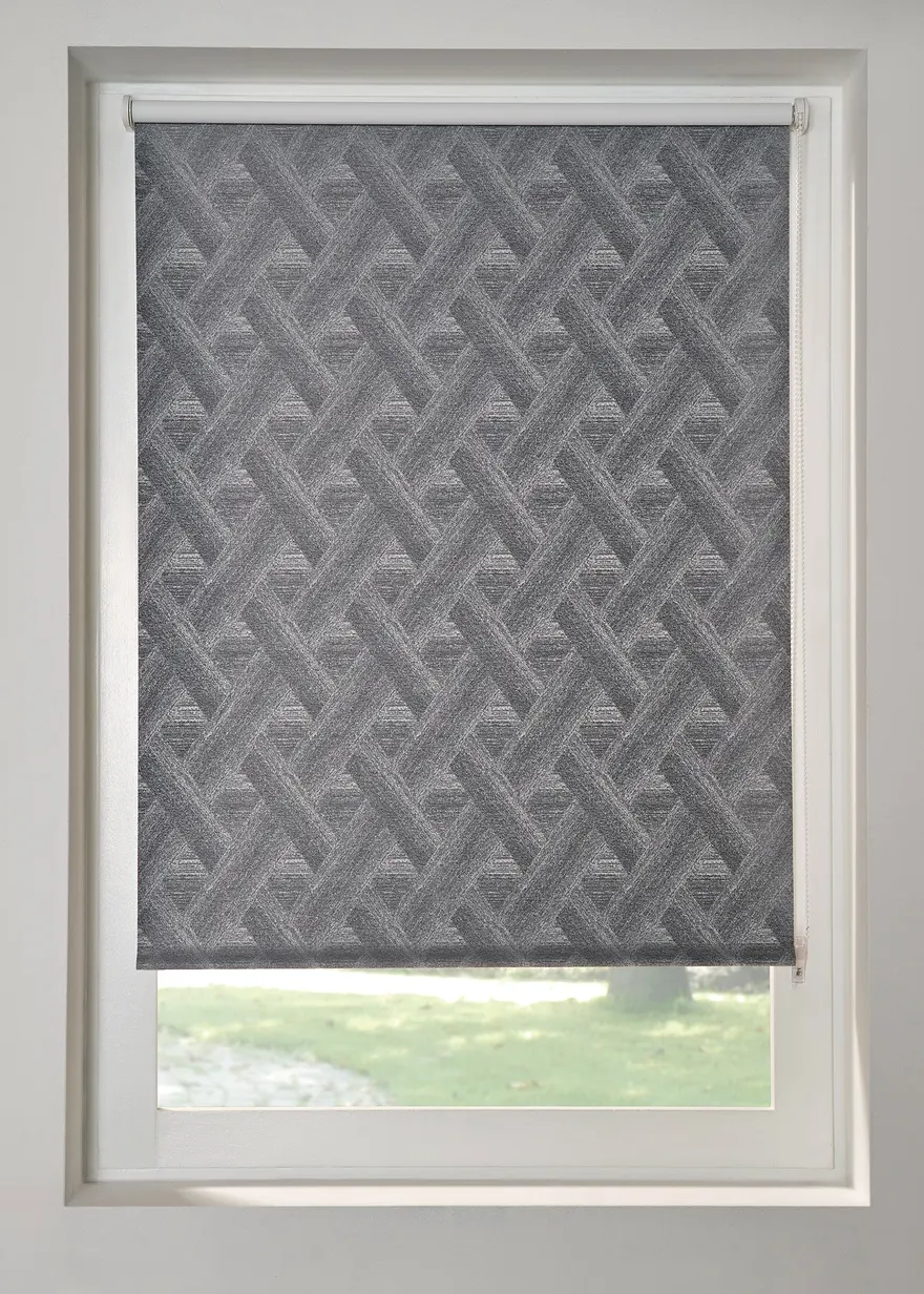 Jacquard Verdunkelungsrollo mit grafischem Muster