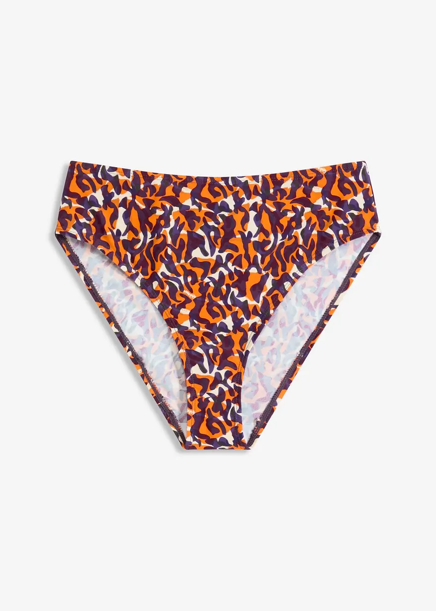 Highwaist-Bikinihose mit hohem Beinausschnitt
