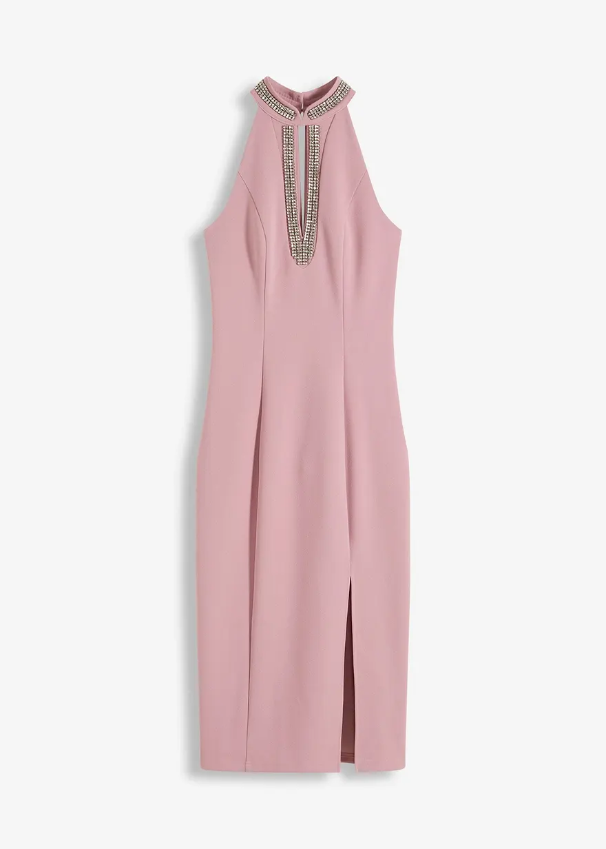 Midikleid aus strukturiertem Crepe
