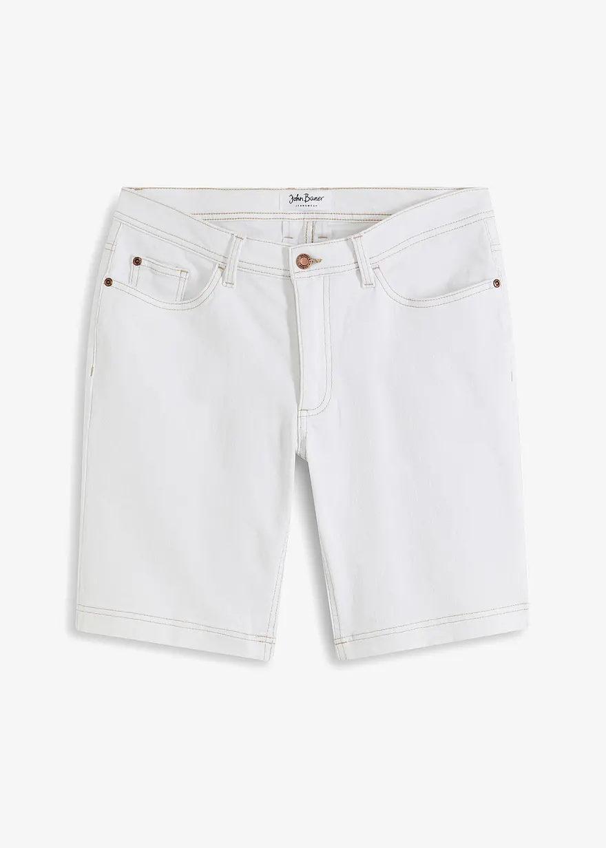 Stretch-Jeans-Bermuda, Regular Fit