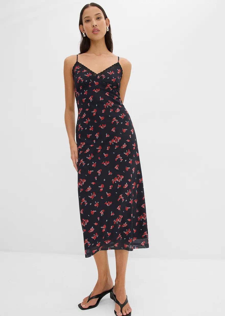 Midikleid aus Mesh