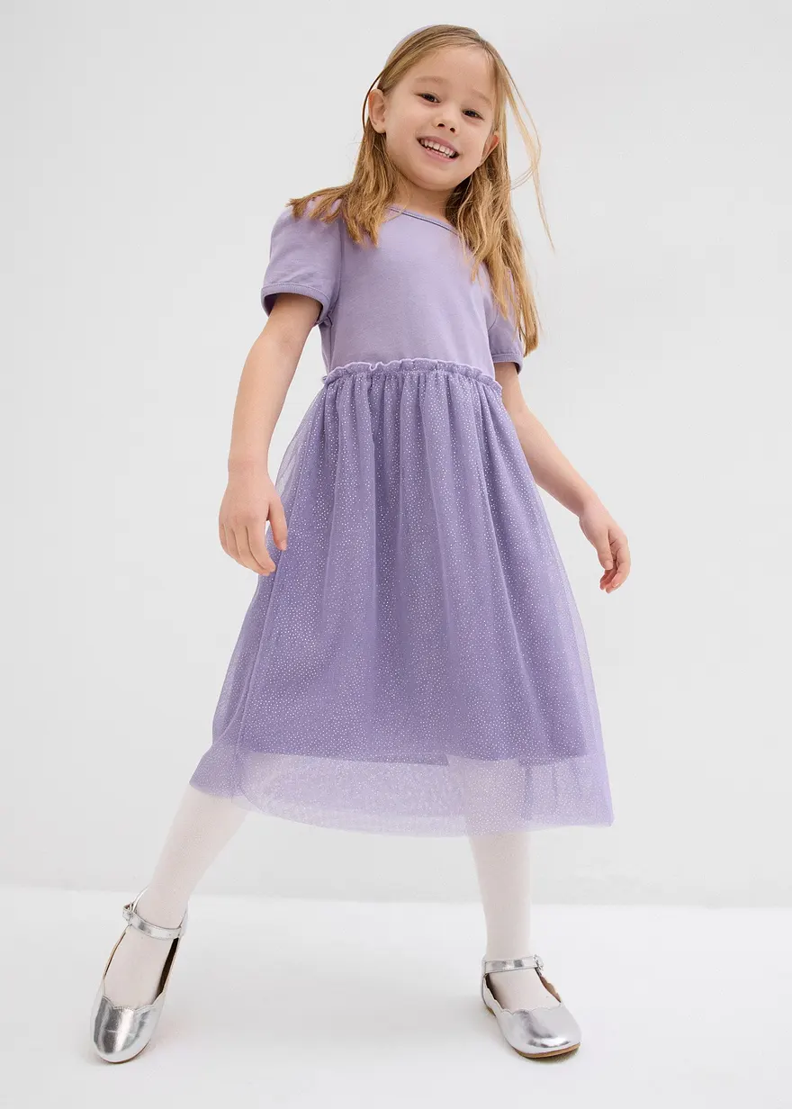 Jerseykleid mit Tüll